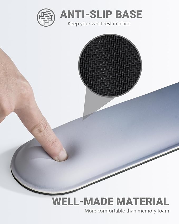 Ergonomic Mouse Pad Wrist Support Set, Memory Foam Keyboard Wrist Rest Set - Image 5