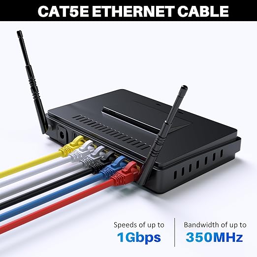 Cat5e Ethernet Cable 75 FT, Cat 5e Internet Cable, Standard RJ45 Connector - Image 4
