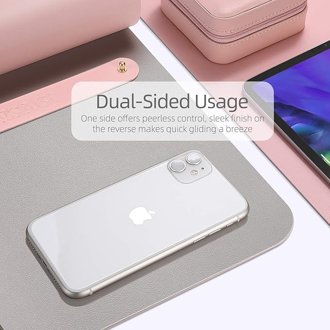 YSAGi Desk Pad, Desk Mat, 23.6" x 13.7" Ultra Thin Waterproof PU Leather Desk - Image 3