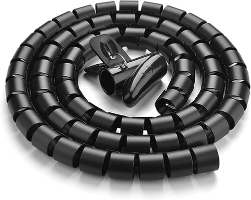 10FT Cable Management Sleeve EZ Cord Bundler 1" Diameter w/Zip Clip Zipper Wire by RELIANCER