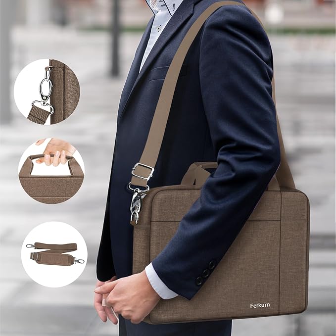 Ferkurn Laptop Bag Case for Women Men Computer Bag Compatible - Image 5