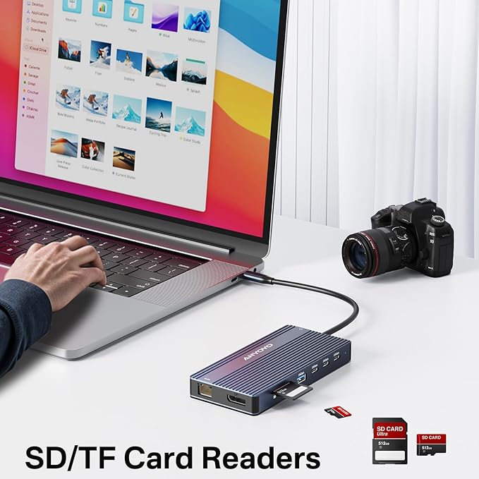 USB C Hub USB C Docking Station Dual Monitor14-IN-1 Triple Display Multiport - Image 9