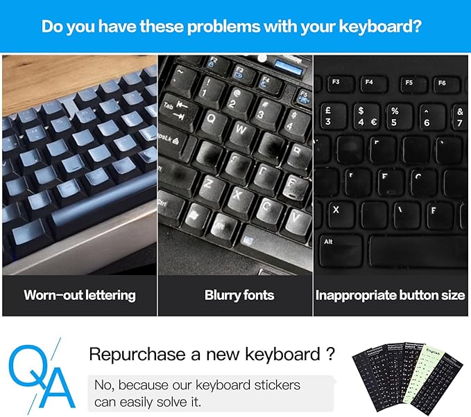2PCS Korean Keyboard Stickers, Korean-English Keyboard Letters Replacement - Image 2