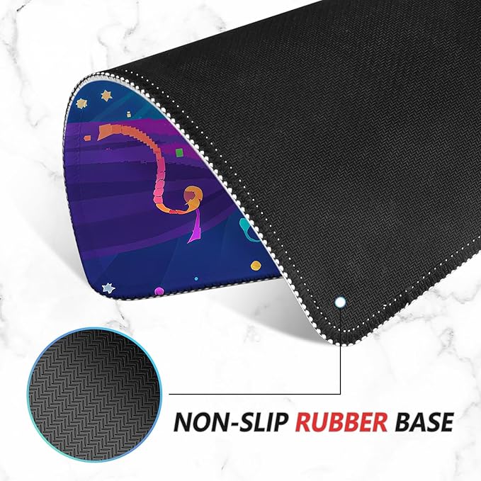 ITNRSIIET Mouse Pad Non-Slip Rubber Base Smooth Surface Stitched Edges - Image 4