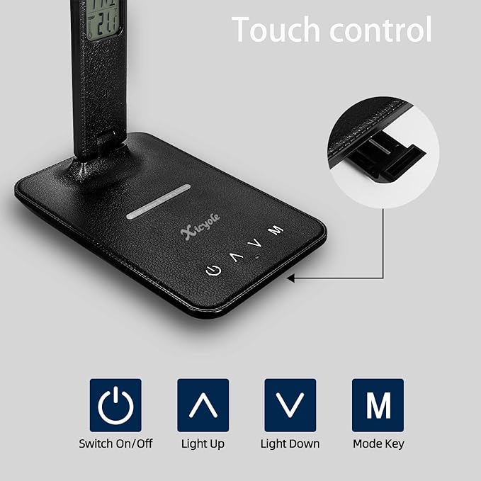 Desk lamp, LED Lamp with Wireless Charger, USB Charger Port, Touch Control - Image 7
