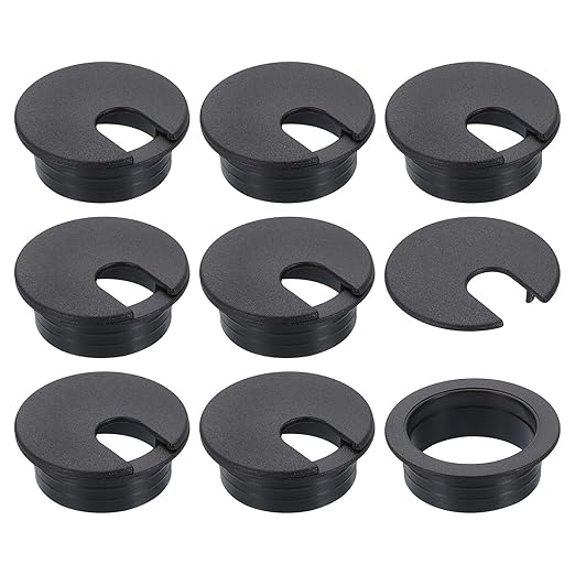 uxcell 8 Pcs 35mm Desk Grommet, Plastic Cable Hole Cover, Wire Cord Cable by uxcell