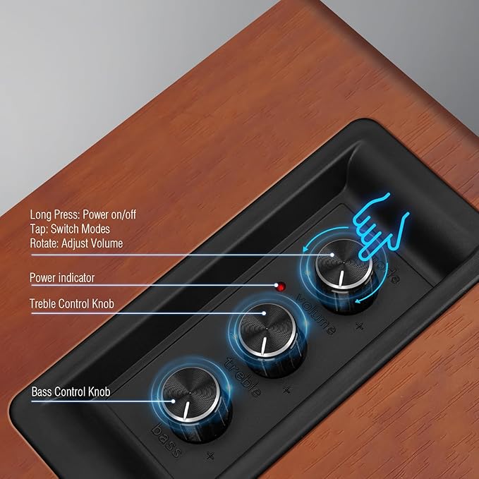 Computer Speakers for Desktop PC, Active Bookshelf Speaker - Image 4