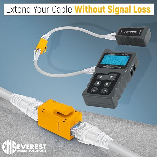 Everest 24-Pack Yellow Cat6 RJ45 Keystone Coupler - Image 4
