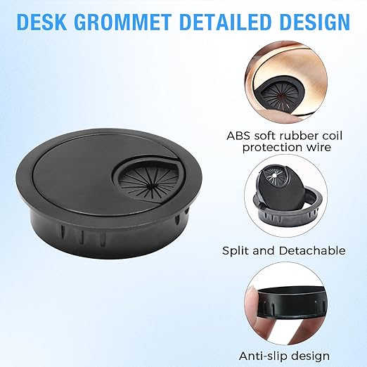 Desk Grommet 2", Desk Cord Hole Cover, Cable Grommet Metal Zinc Alloy Materilal - Image 3