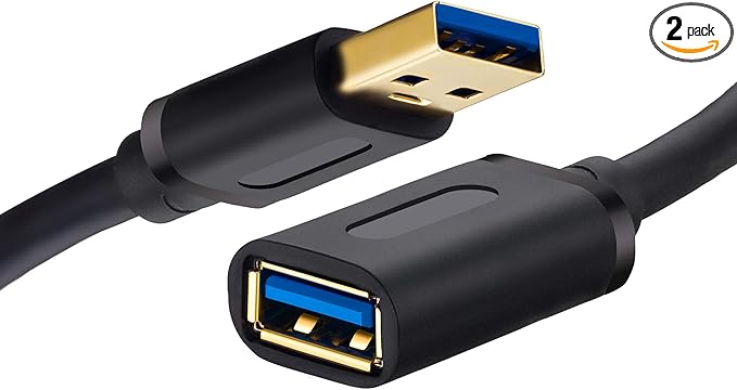 Tan QY USB 3.0 Extension Cable 1.5Ft, USB 3.0 High Speed Extender Cord Type A by Tan+QY