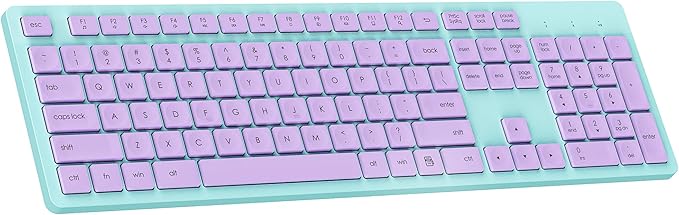 LeadsaiL Wireless Keyboard, 2.4GHz Full-Sized Ergonomic Computer Keyboard by LeadsaiL