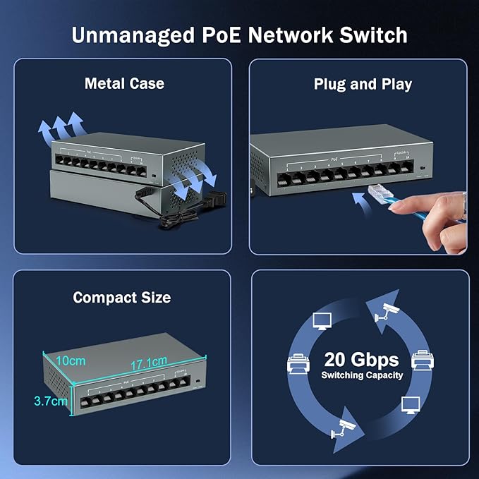 YuanLey 8 Port Gigabit PoE Switch - Image 9