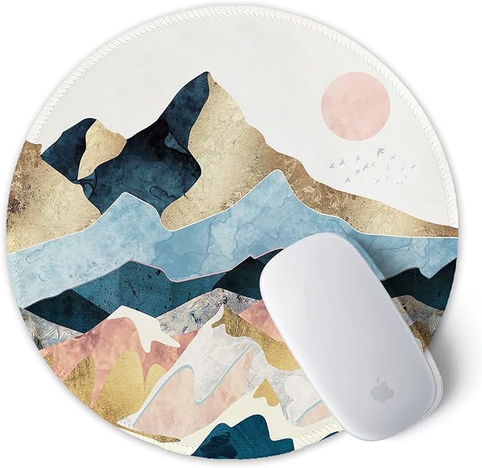 ITNRSIIET Round Mouse Pad with Stitched Edge Premium-Textured Waterproof - Image 2