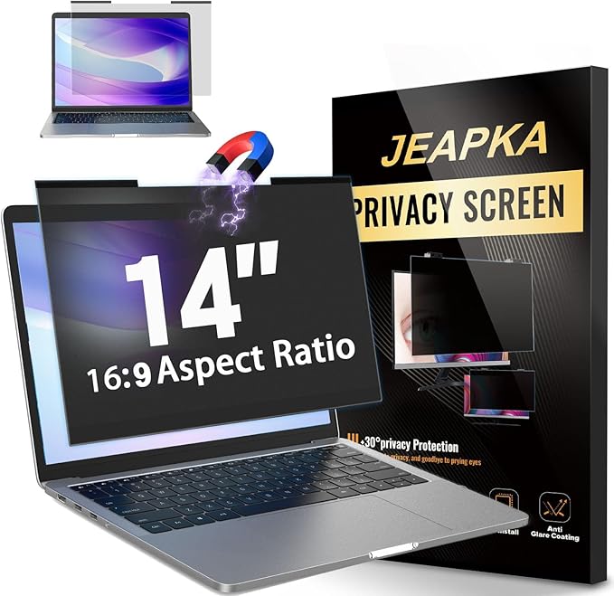 Magnetic Laptop Privacy Screen Filter 14 inch by JEAPKA