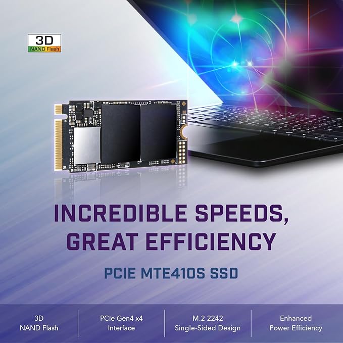 Transcend 2TB M.2 2242 SSD, PCIe Gen4x4 NVMe 3D TLC, - Image 3