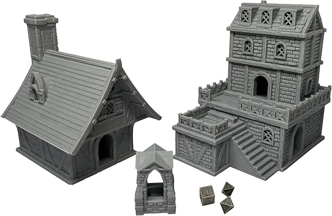 Medieval Miniature Building Terrain Set Compatible by HAUTICO