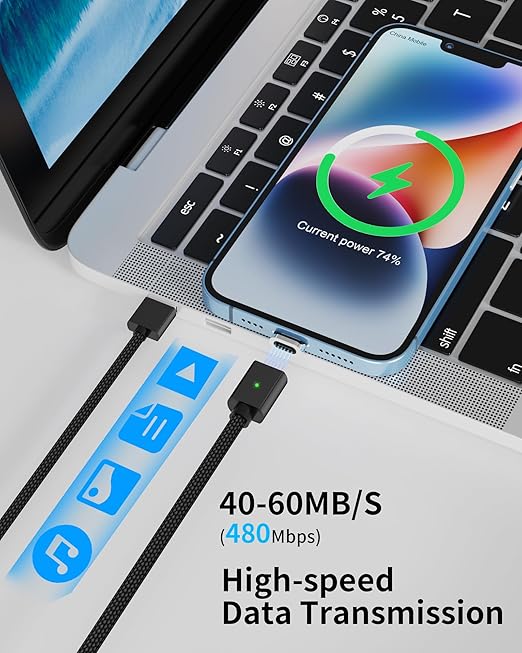 ZBF Magnetic Charging Cable 3A Fast Charging 3 in 1 Magnetic Phone Charger - Image 3