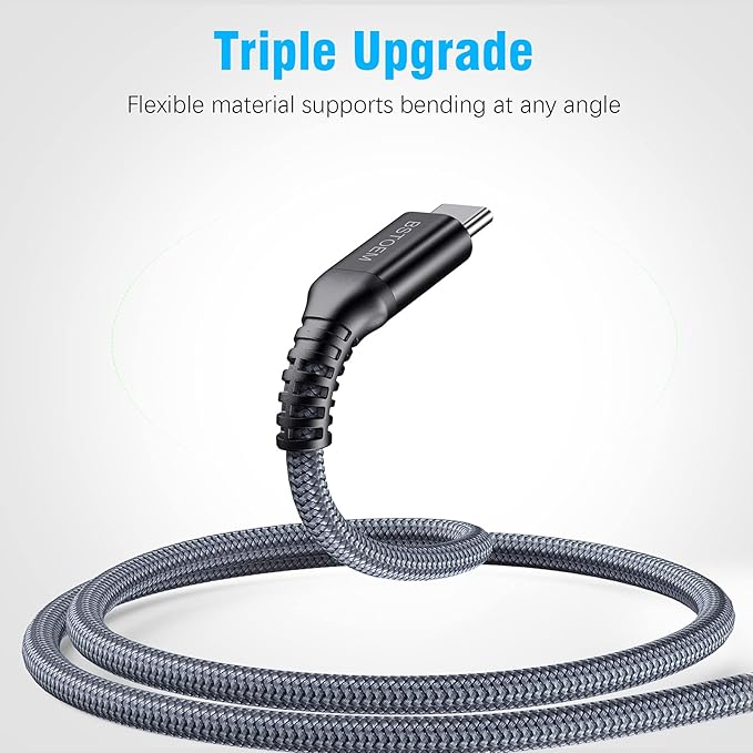 USB A to USB C Cable 10 ft, Type C Charger Cord Fast Charging 10FT 2Pack - Image 5