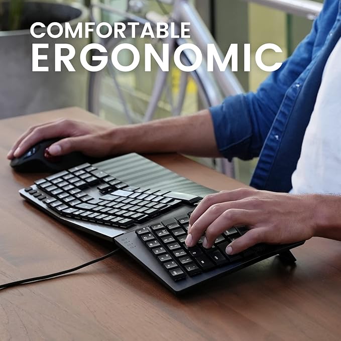 Perixx PERIBOARD-535RD Wired Ergonomic Mechanical Split Keyboard - Image 7