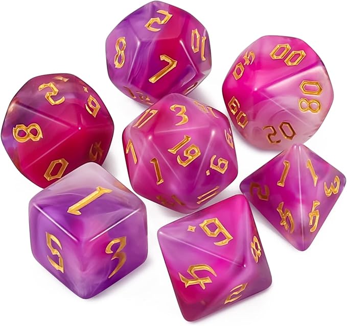 QMAY DND Dice Set -D&D Polyhedral Dice by QMAY