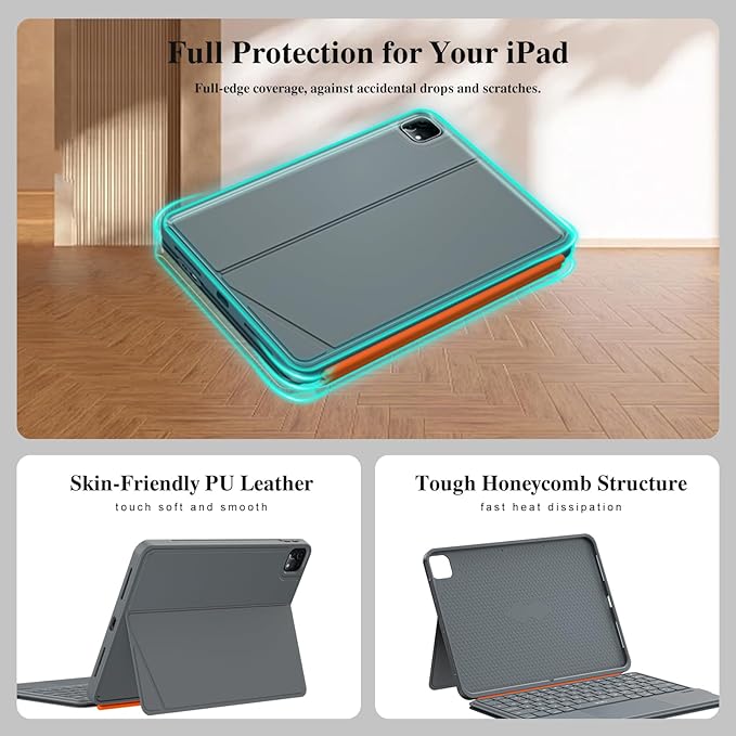 iPad Air 11 inch Case with Keyboard, Pro 11, iPad A16 11th/10th, Flex Magnetic - Image 9