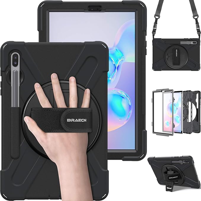 BRAECN for Galaxy Tab S6 Case, Heavy Duty Shockproof Case by BRAECN