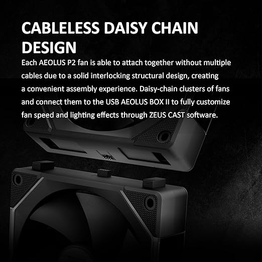 GAMDIAS AEOLUS P2-1203 120mm ARGB PWM Fan, Include Reverse Fan Blade x3 & - Image 3