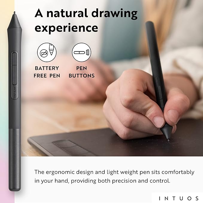 Wacom Intuos Small Bluetooth Graphics Drawing Tablet, Portable - Image 5