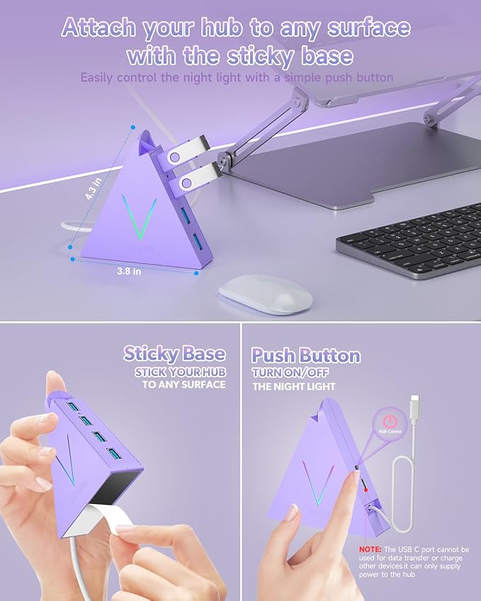 USB C Hub, USB Type C to 4-Port USB 3.0 Adapter - Image 2