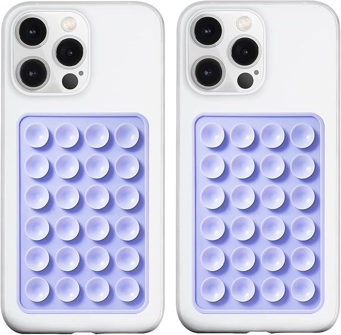 2 Pack Silicone Suction Phone Case Mount, Silicon Adhesive Phone Grip by LvShuLiangPin