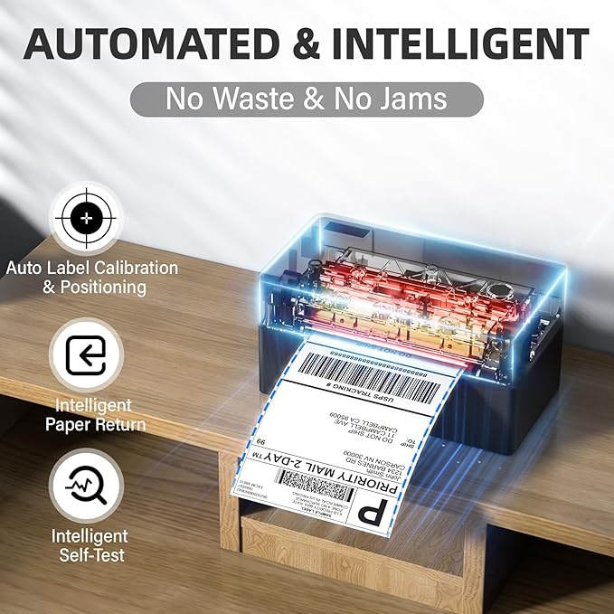 Label Printer, 4x6 Shipping Label Thermal Printer - Image 7