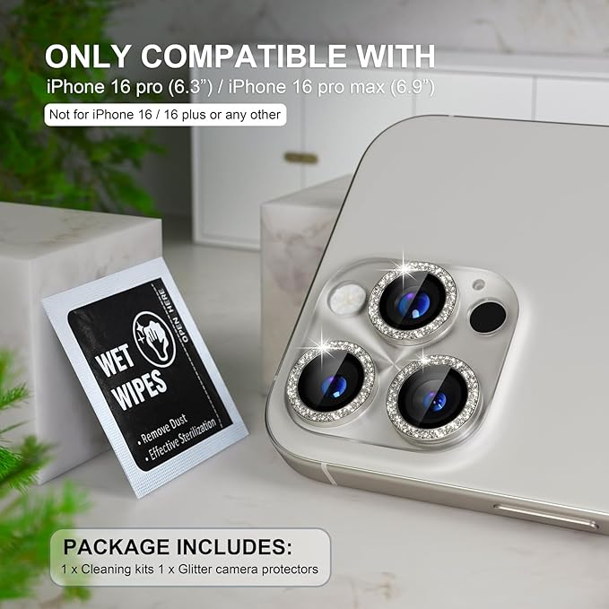 Choiche Compatible for iPhone 16 Pro/iPhone 16 Pro Max Camera Lens Protector - Image 2