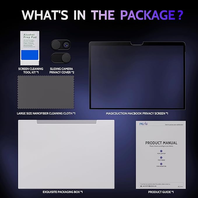 Privacy Screen for MacBook Pro 13 In & MacBook Air 13 Inch, MagicSuction™ - Image 8