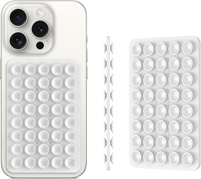 2PACK Silicone Double Sided Suction Phone Case Mount, Detachable Hands Free & - Image 2