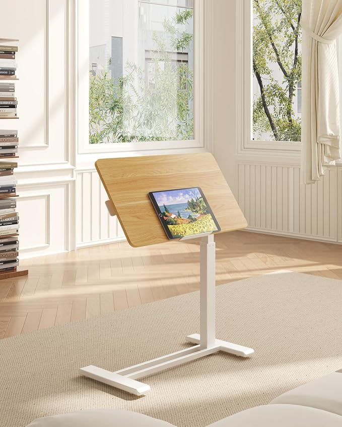 FLEXISPOT H7 PRO Mobile Standing Desk Adjustable Overbed Table Pneumatic - Image 8