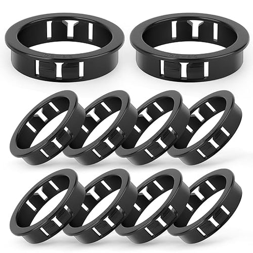 10PCS 2" Black Cable Snap Bushing Grommet, Snap in Cord Bushing Protect Cables by Unknown