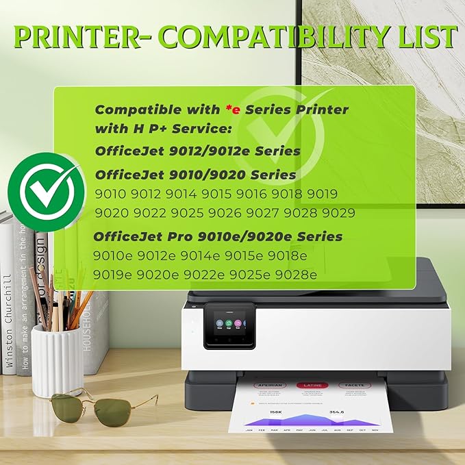 962XL Black OfficeJet Pro 9015e 9018e 9025e 9010 9020 e Compatible - Image 2