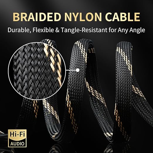 9 AWG Audiophile HiFi Speaker Audio Cable–4N OFC Core, 24K Gold-Plated Banana - Image 4