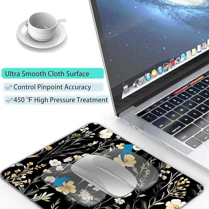 Wildflowers Aesthetic Floral Custom Mouse Pad - Image 4