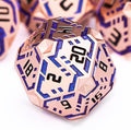 Metal DND Sci-fi Dice Set 7PCS Stripe Polyhedral Dice by OGCOPHEN