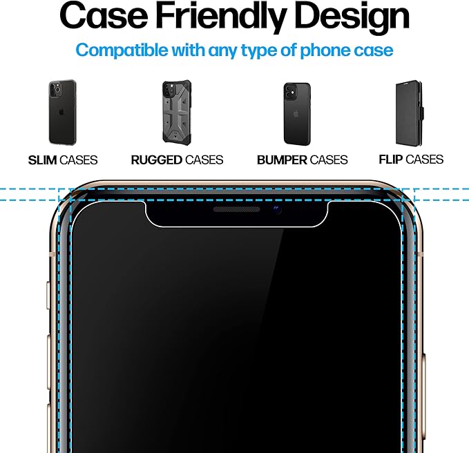 Power Theory Designed for iPhone Xs Max Screen Protector Tempered Glass - Image 4