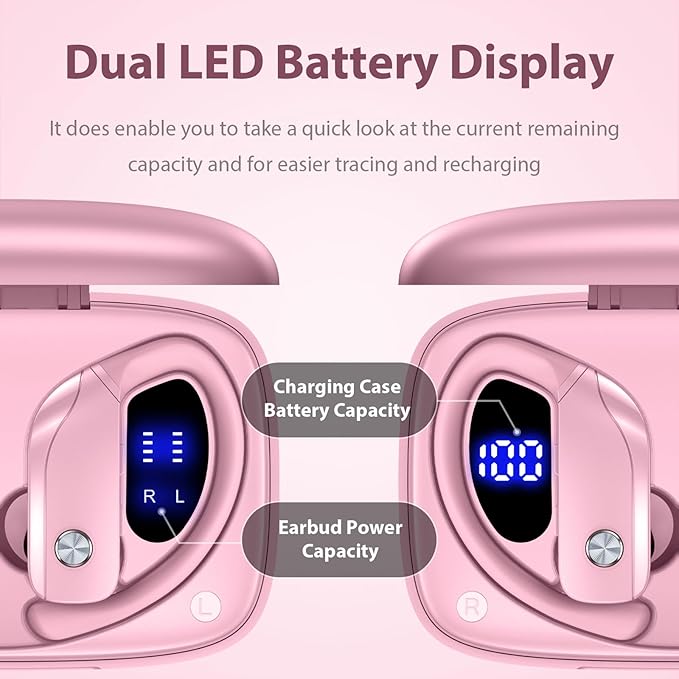bmanl Wireless Earbuds Bluetooth Headphones 48hrs Play Back Sport Earphones - Image 2