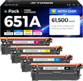 651A Toner Cartridge Set 4-Pack by JCTONER