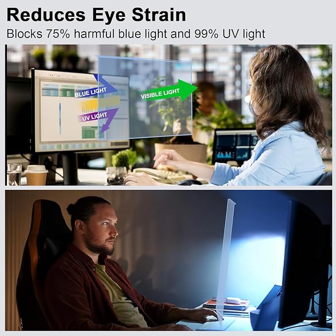 23-24 Inch Blue Light Filter for Computer Monitor, Computer Screen Blue Light - Image 2