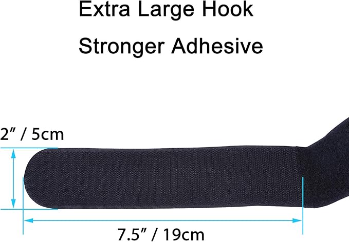 Extra Large 4 Pack 2 x 48 Inches Hook and Loop Strap, Reusable Fastening Cable - Image 6