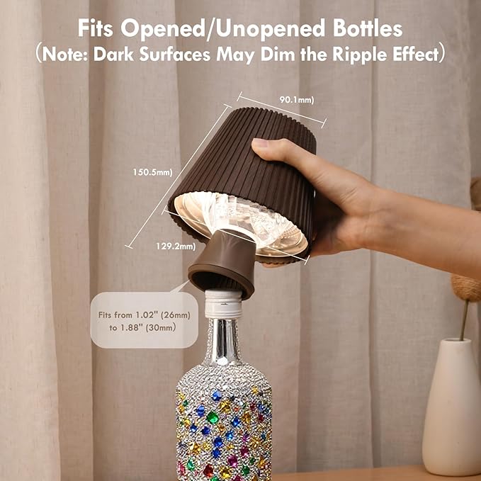 WILIT Wine Bottle Lights for Liquor Bottles, RGB Water Ripple Night Light - Image 7