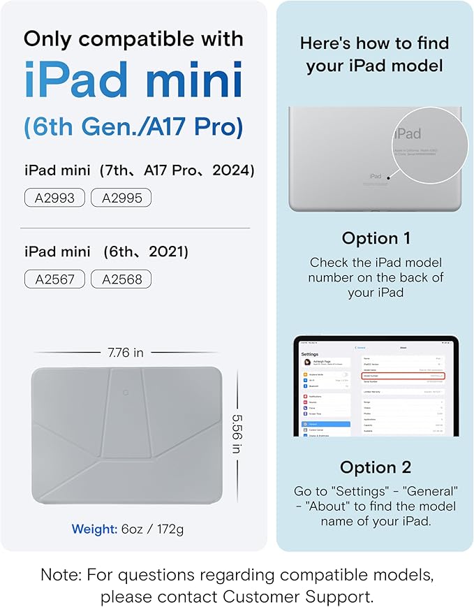 MOFT Dynamic Folio Case for iPad mini 7 A17 Pro, iPad mini 6, Silm Magnetic - Image 2