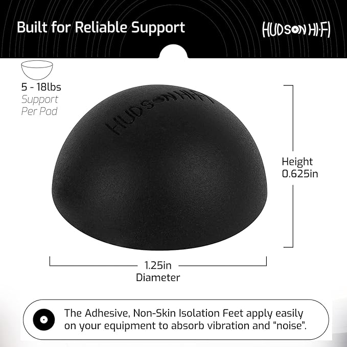 1.25" Platinum Silicone Speaker Isolation Pads - Image 6