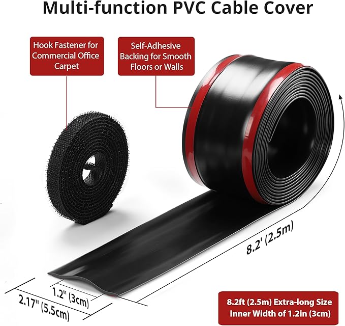 8.2Ft Cord Cover Floor, PVC Cord Covers - Image 2