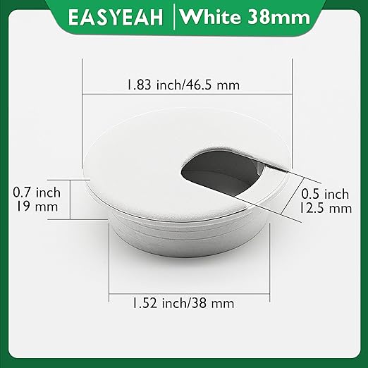 10 Pcs Desk Grommet 1-1/2" / 38 mm, Desk Cord Hole Cover, Cable Grommet ABS - Image 8